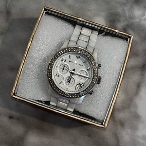 Michael Kors White x Silver Watch